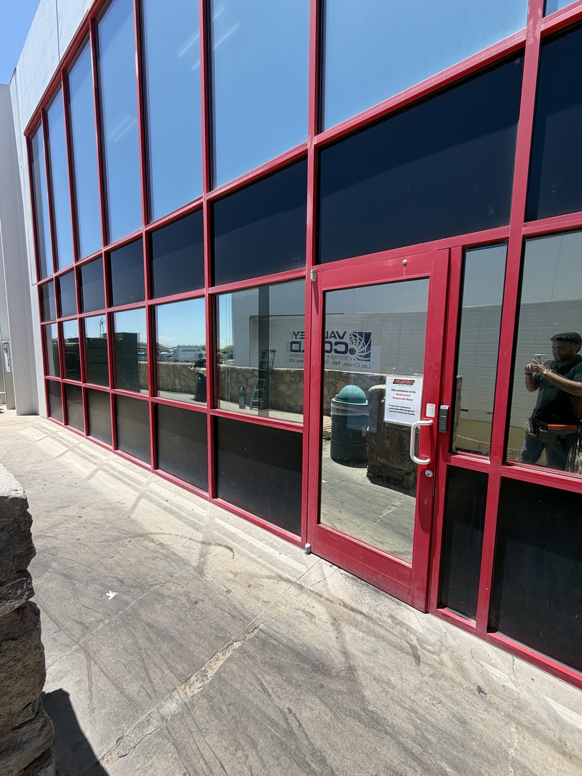 Finished commercial window tint storefront